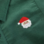 Green Corduroy Santa Dress Shirt - Lil Cactus