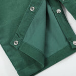 Green Corduroy Santa Smocked Overalls - Lil Cactus