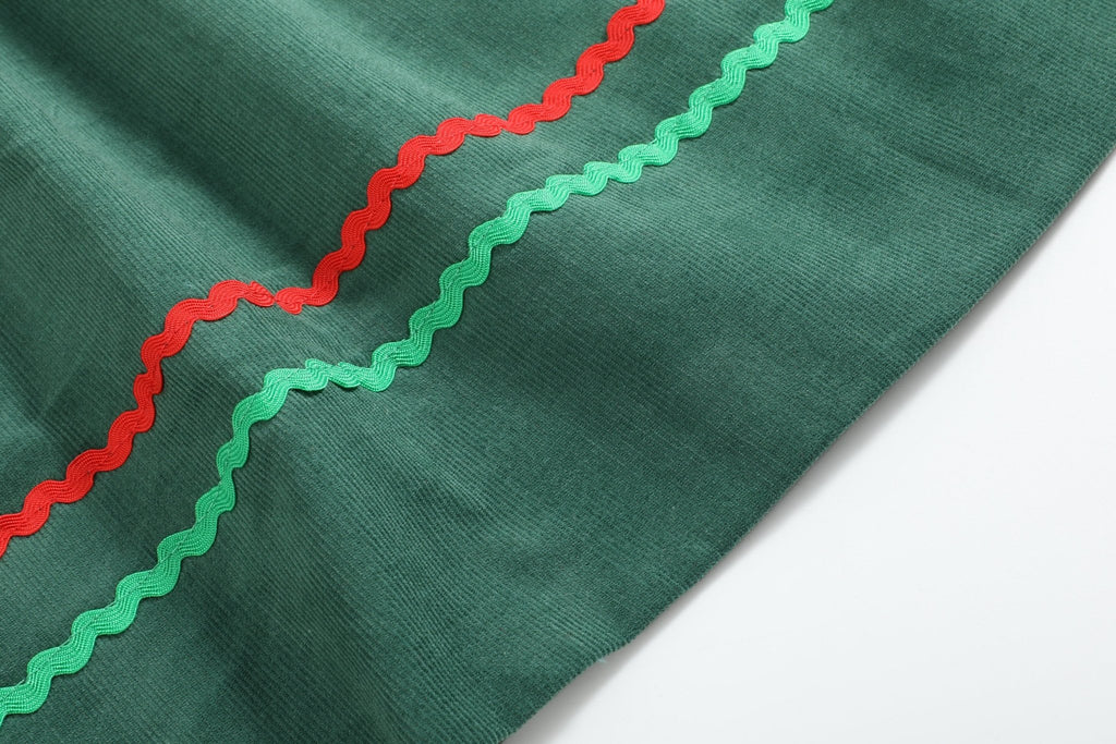 Green Corduroy Smocked Bishop Dress - Lil Cactus