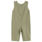 Green Dinosaur Smocked Overalls - Lil Cactus