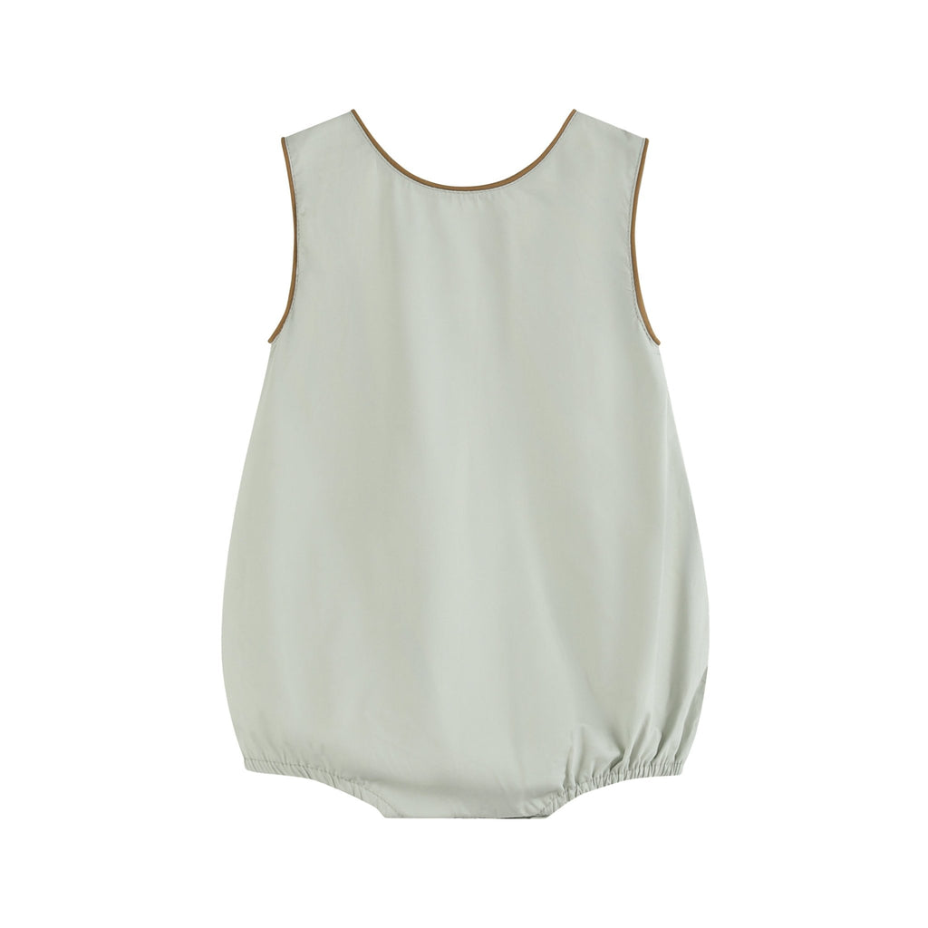 Green Dog Applique Bubble Romper - Lil Cactus