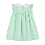 Green Seersucker Easter Bunny Ruffle Dress - Lil Cactus