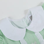 Green Seersucker Easter Bunny Ruffle Dress - Lil Cactus