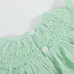 Green Seersucker Easter Bunny Smocked Flutter Romper - Lil Cactus