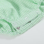 Green Seersucker Easter Bunny Smocked Flutter Romper - Lil Cactus
