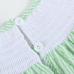 Green Seersucker Watermelon Smocked Bishop Dress - Lil Cactus