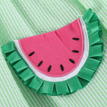 Green Seersucker Watermelon Smocked Bishop Dress - Lil Cactus