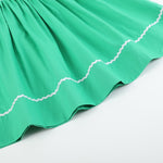 Green St. Patrick's Day Shamrock Smocked Bishop Dress - Lil Cactus
