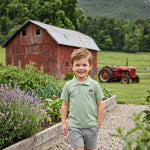 Green Tractor Golf Polo Shirt - Lil Cactus