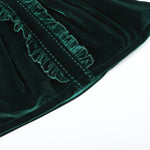 Green Velour Flutter Sleeve Dress - Lil Cactus
