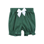 Green Velvet Santa Smocked Dress and Bloomers - Lil Cactus