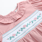 Heritage Rose Ruffle Smocked Romper - Lil Cactus