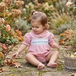 Heritage Rose Ruffle Smocked Romper - Lil Cactus