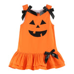 Jack - O - Lantern Pumpkin Halloween Ruffle Dress - Lil Cactus