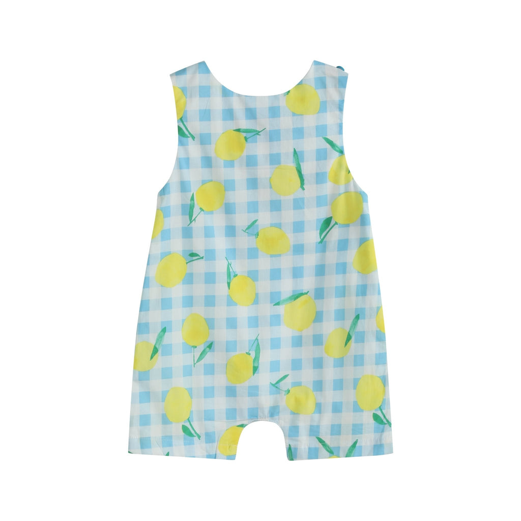 Lemon Smocked Shortalls - Lil Cactus