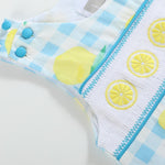 Lemon Smocked Shortalls - Lil Cactus