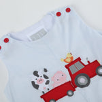 Light Blue Barnyard Pocket Shortalls - Lil Cactus