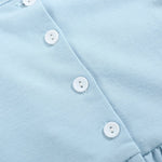 Light Blue Christmas Tree Smocked Knit Dress - Lil Cactus