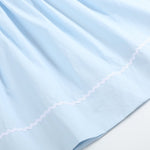 Light Blue Crosses Smocked Bishop Dress - Lil Cactus