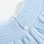 Light Blue Crosses Smocked Bishop Dress - Lil Cactus