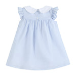 Light Blue Easter Bunny Ruffle Yoke Dress - Lil Cactus