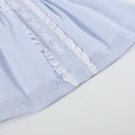 Light Blue Easter Bunny Ruffle Yoke Dress - Lil Cactus