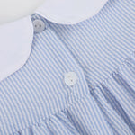 Light Blue Easter Bunny Ruffle Yoke Dress - Lil Cactus