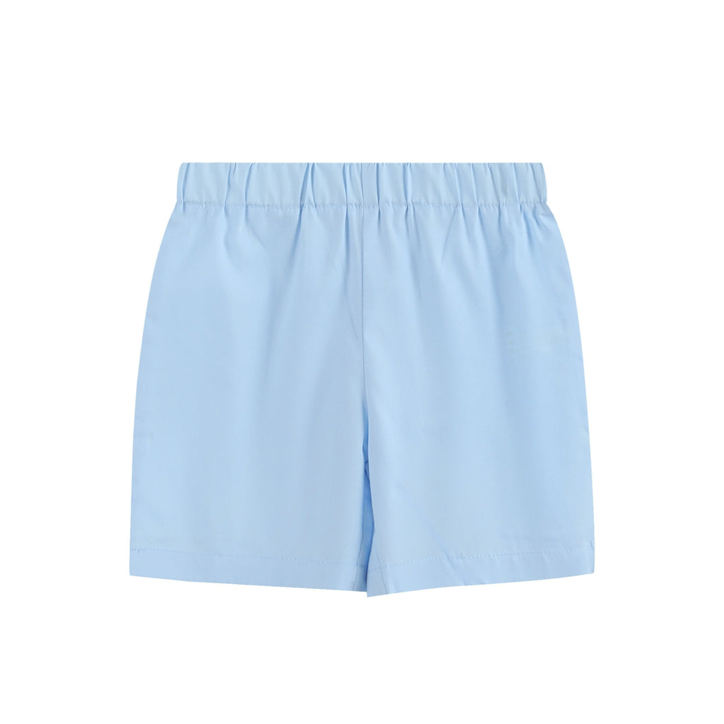 Light Blue Easter Smocked T-Shirt and Shorts Set - Lil Cactus