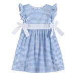 Light Blue Gingham A - Line Dress - Lil Cactus