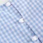 Light Blue Gingham A - Line Dress - Lil Cactus