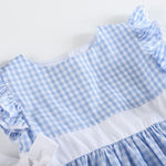Light Blue Gingham A - Line Dress - Lil Cactus