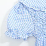 Light Blue Gingham Smocked Dress - Lil Cactus