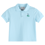 Light Blue Golf Hole Polo Shirt - Lil Cactus