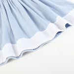 Light Blue Nativity Smocked Bishop Sleeve Dress - Lil Cactus