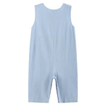 Light Blue Nativity Smocked Overalls - Lil Cactus
