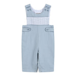 Light Blue Pinstripe Smocked Jon Jons - Lil Cactus