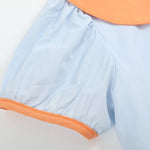 Light Blue Pumpkin Applique Collared Dress - Lil Cactus