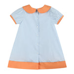 Light Blue Pumpkin Applique Collared Dress - Lil Cactus