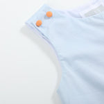 Light Blue Pumpkin Applique Overalls - Lil Cactus