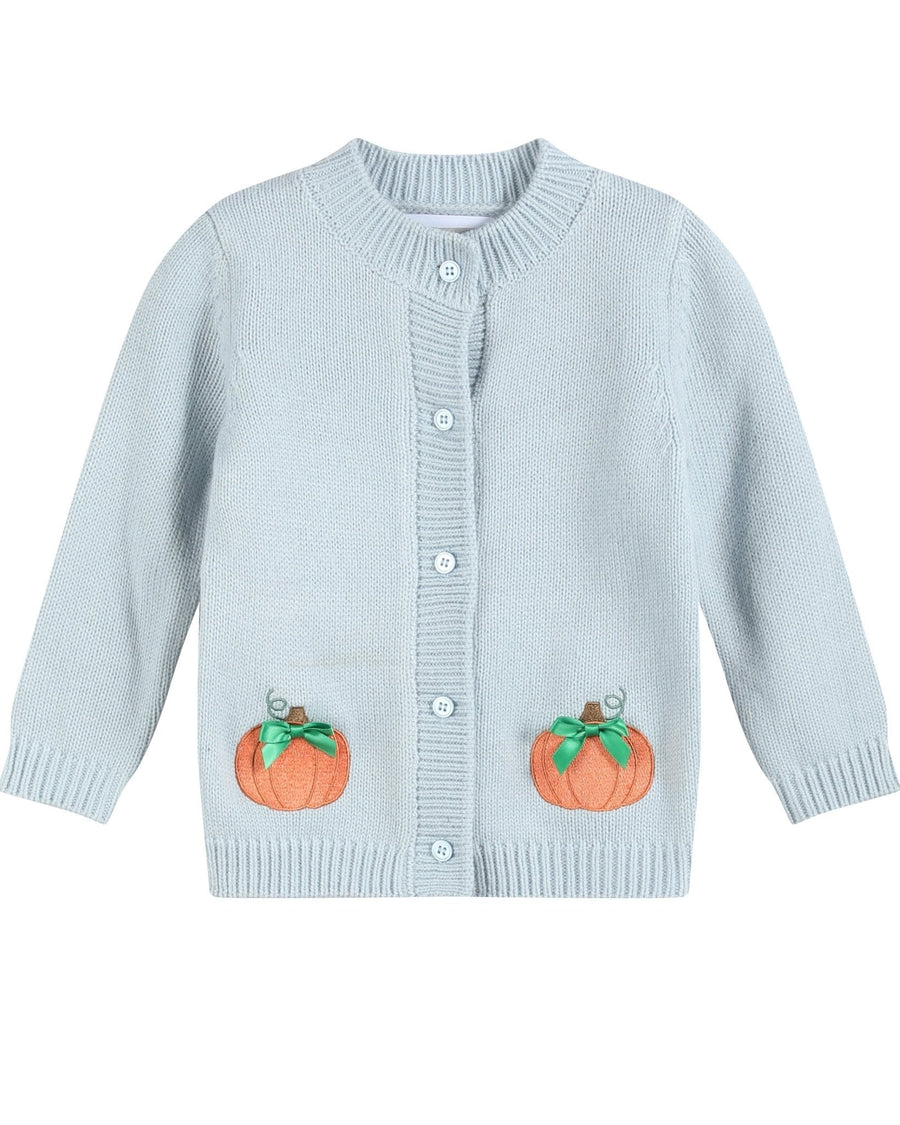 Light Blue Pumpkin Girls Cardigan - Lil Cactus