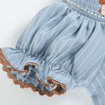 Light Blue Puppy Smocked Bishop Dress - Lil Cactus