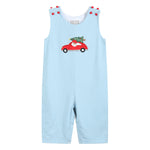 Light Blue Santa Christmas Car Overalls - Lil Cactus