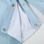 Light Blue Santa Christmas Car Overalls - Lil Cactus