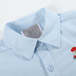 Light Blue Santa Dress Shirt - Lil Cactus