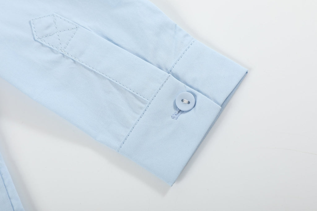 Light Blue Santa Dress Shirt - Lil Cactus