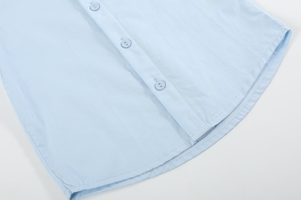 Light Blue Santa Dress Shirt - Lil Cactus