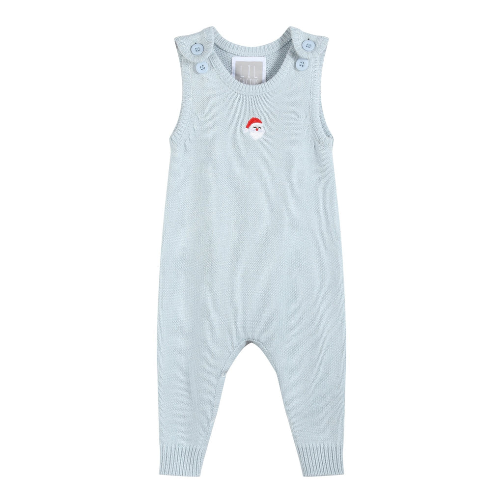 Light Blue Santa Knit Romper - Lil Cactus