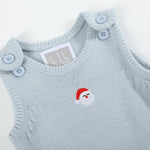 Light Blue Santa Knit Romper - Lil Cactus