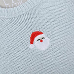 Light Blue Santa Knit Romper - Lil Cactus