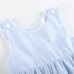 Light Blue Seersucker A - Line Dress - Lil Cactus